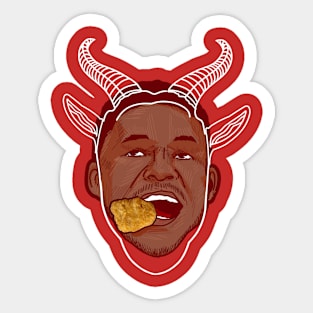 The Goat Anthony Edwards Eats Nuggets Sticker